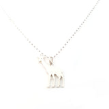 Giraffe Charm - Sterling Silver Necklace