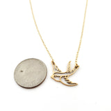 Swallow Bird Necklace - Dainty 14k Gold Filled Jewelry