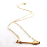 Arrow Charm Necklace - Dainty 14k Gold Filled Jewelry