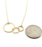 Three Circles of Life Charm - 14k Gold Filled Jewelry