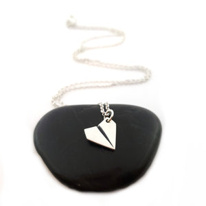 Paper Airplane Necklace - Sterling Silver Jewelry – CYDesignStudio