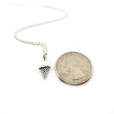 Ice Cream Cone Necklace - Tiny Sterling Silver Ice Cream Necklace - Simple Jewelry - Everyday Necklace - Gift for Her