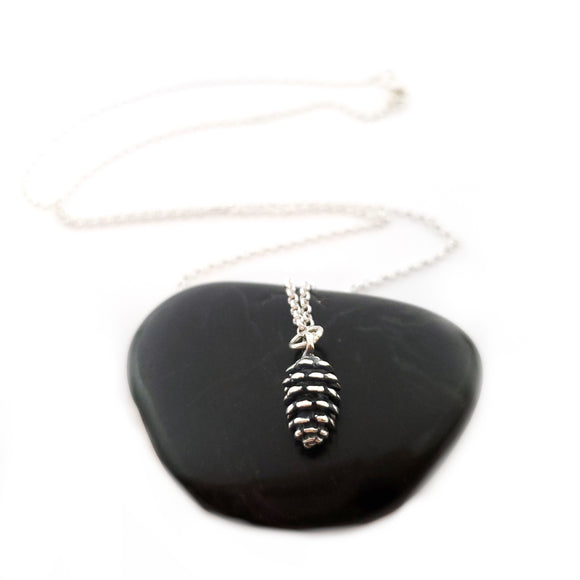 Pinecone Necklace - Sterling Silver Jewelry