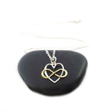 Infinity Heart Charm with Bronze Infinity Necklace - Children's Sterling Silver Jewelry