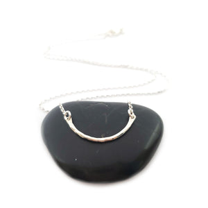 Curved Bar Festoon Necklace - Sterling Silver Jewelry - Gift for Her