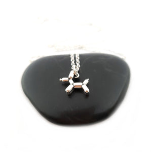 Balloon Dog Charm - Sterling Silver Necklace - Gift for Her