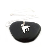 Labrador Dog Charm Necklace - Sterling Silver Jewelry