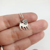 Pug Charm Necklace - Sterling Silver Jewelry