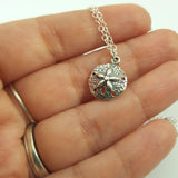 Sand Dollar Charm Necklace - Sterling Silver Jewelry