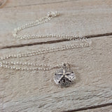 Sand Dollar Charm Necklace - Sterling Silver Jewelry