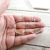 Eclipse Earrings - Sterling Silver Hoops Earrings