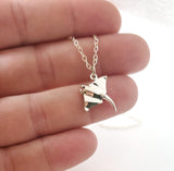 Stingray Charm Sterling Silver Necklace