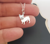 French Bulldog Charm Sterling Silver Necklace