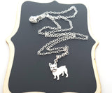 French Bulldog Charm Sterling Silver Necklace
