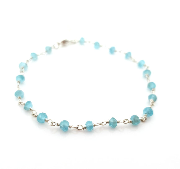 Aquamarine Gemstone Layering Bracelet