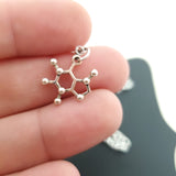 Caffeine Molecule 925 Sterling Silver Necklace