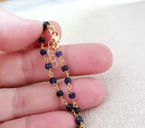 Dyed Sapphire 14k Gold Filled Bracelet