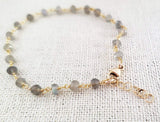 Labradorite Gemstone 14k Gold Filled Bracelet