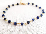 Dyed Sapphire 14k Gold Filled Bracelet