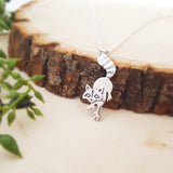 Raccoon Charm Sterling Silver Woodland Animal Necklace