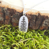 Pine Tree Charm Sterling Silver Necklace