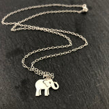 Elephant Necklace - Sterling Silver Jewelry