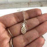 Pineapple Charm Necklace - Sterling Silver Jewelry