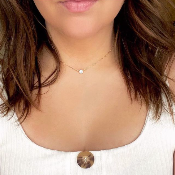 GOLD Tiny Diamond Necklace 14k Gold Fill Dainty Choker Necklace