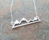 Mountain Bar Skyline Sterling Silver Necklace