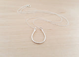 Horseshoe Charm Sterling Silver Necklace