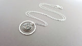 Silver Druzy Halo Necklace - Sterling Silver Gemstone Jewelry