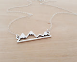 Mountain Bar Skyline Sterling Silver Necklace