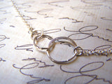 Triple Circle Sterling Silver Eternal Love Necklace / Gift for Her