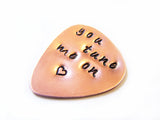 Custom Hand Stamped Guitar Pick / Gift for Him