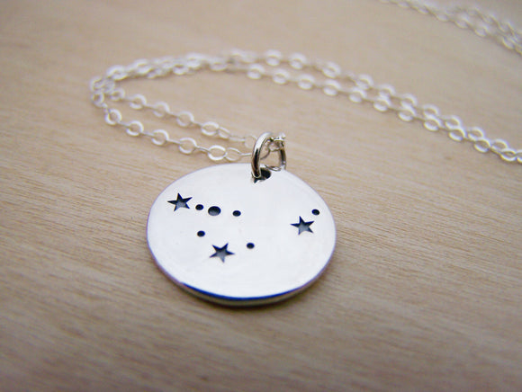 Capricorn Zodiac Constellation Sterling Silver Necklace / Gift for Her
