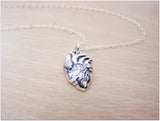 Anatomical Heart Sterling Silver Necklace