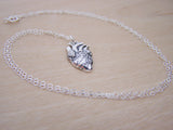 Anatomical Heart Sterling Silver Necklace