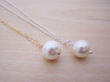 Freshwater Pearl Dainty Sterling Silver or Gold Filled Necklace