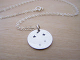 Libra Zodiac Constellation Sterling Silver Necklace