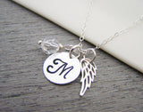 Angel Wing Necklace - Sympathy Gift - Sterling Silver Jewelry