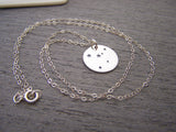 Cancer Zodiac Constellation Sterling Silver Necklace