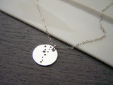 Taurus Zodiac Constellation Sterling Silver Necklace