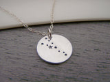 Taurus Zodiac Constellation Sterling Silver Necklace