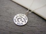 I Love You To The Moon and Back Sterling Silver Necklace