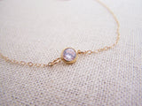 GOLD Tiny Diamond Necklace - 14k Gold Fill Dainty Choker Necklace