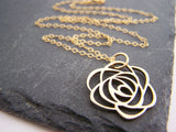 Flower Charm 14k Gold Fill Necklace