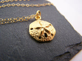 Sand Dollar Charm 14k Gold Fill Necklace