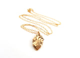 Anatomical Heart Charm 14k Gold Filled Necklace
