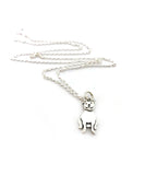 Pit Bull Charm Necklace - Sterling Silver Jewelry